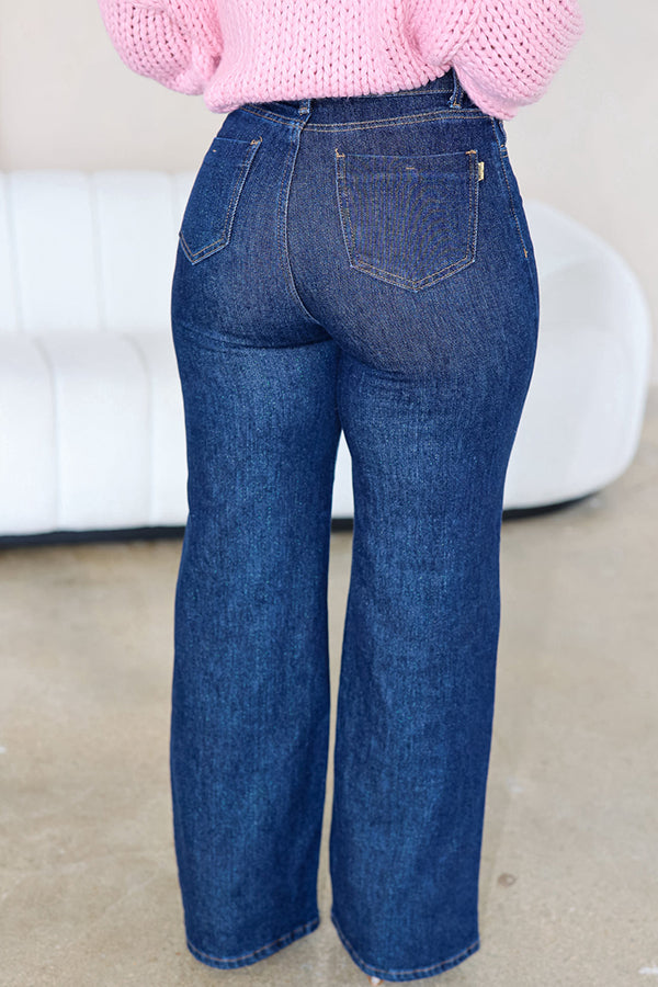 Classic Basic Solid Straight Leg Jeans