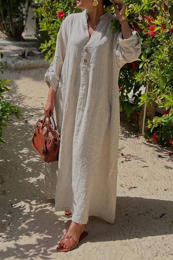 Casual Surplice Neck Maxi Dress