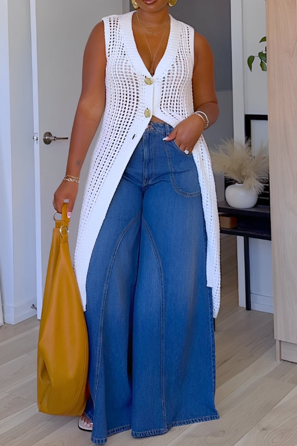 Vintage Wide Leg High Waist Jeans