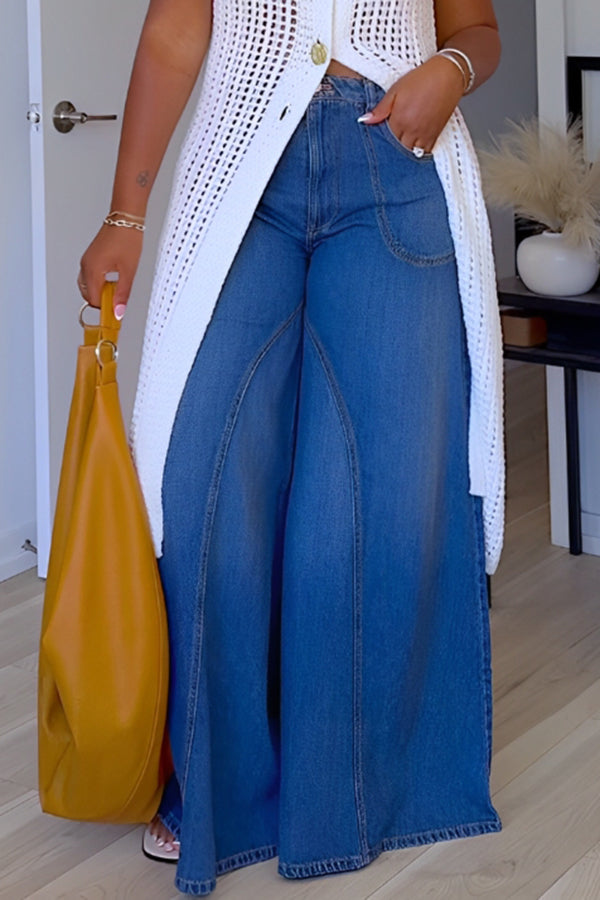 Vintage Wide Leg High Waist Jeans