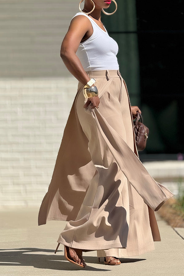 Chic Two-piece Splicing Wide Leg Pants