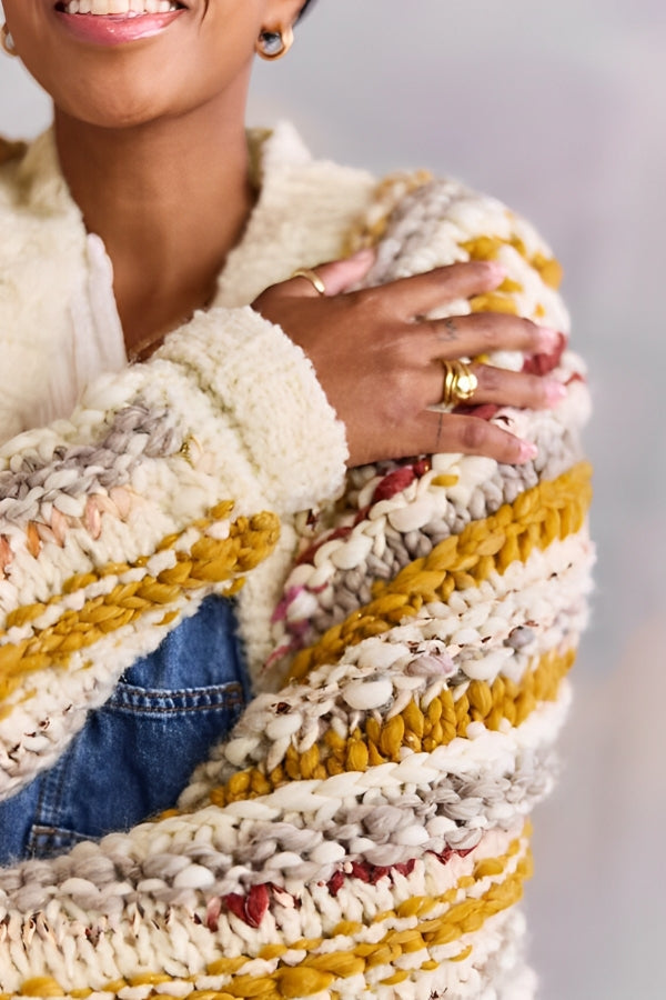 Colorful Striped Long Sleeve Sweater