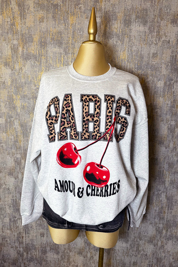 Stylish Letter Printed Long Sleeve Sweatshirt