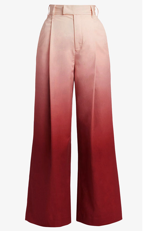 Fashion Statement Gradient Stiff High-Waist Pants