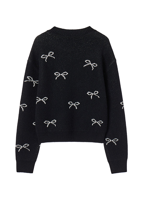 Casual Butterfly Print High-Neck Sweater