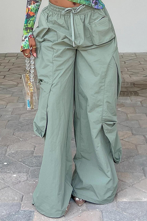 Street Drawstring Large Pocket Cargo Pants