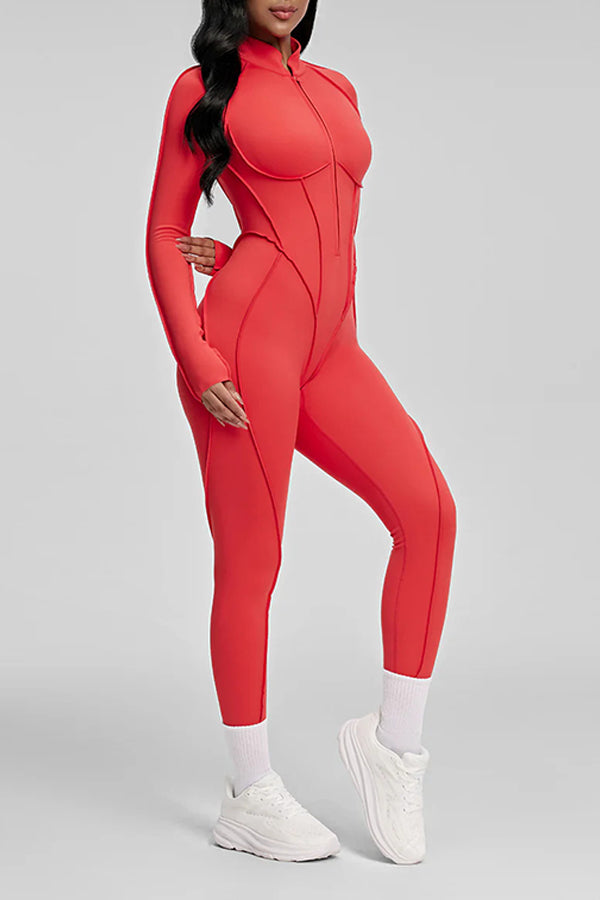 Sports Yoga High Elastic Back Hollow Jumpsuit