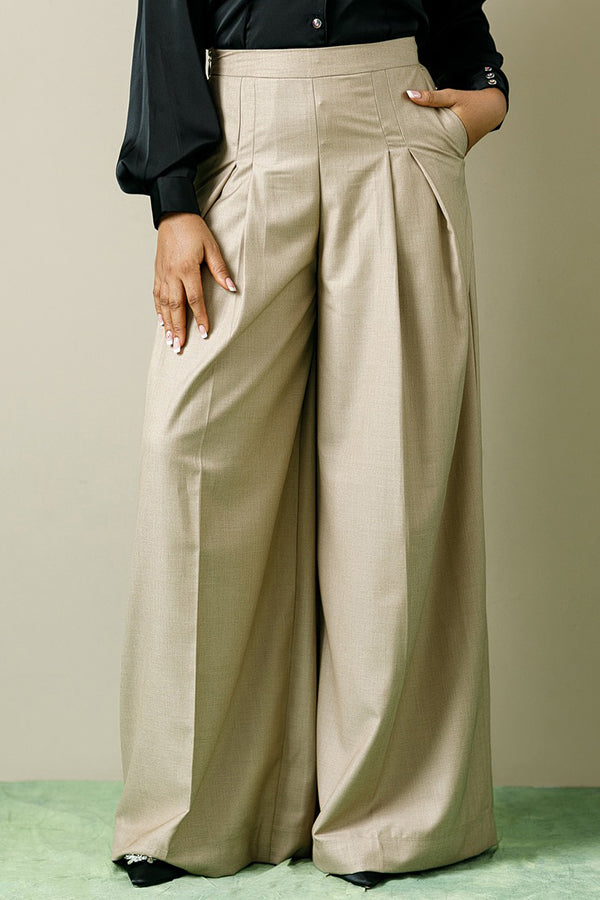 Urban Casual High Waist Wide Leg Pants