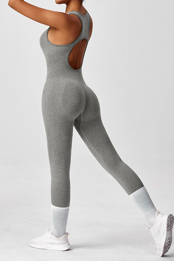 Sports Yoga Tight Hollow Jumpsuit