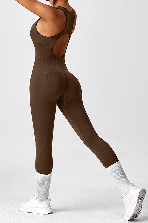 Sports Yoga Tight Hollow Jumpsuit