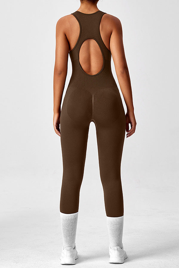 Sports Yoga Tight Hollow Jumpsuit