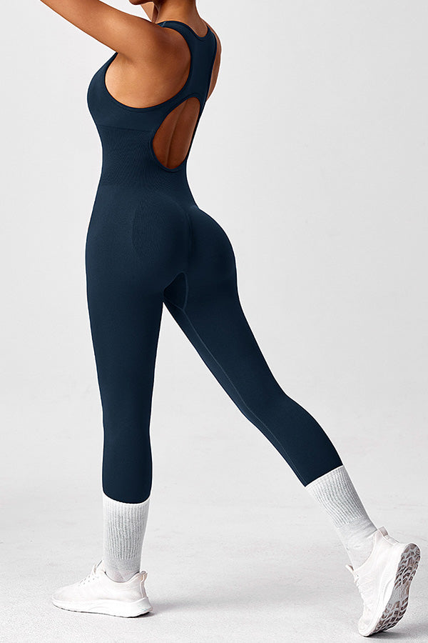 Sports Yoga Tight Hollow Jumpsuit