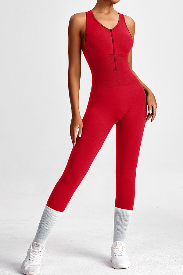 Sports Yoga Tight Hollow Jumpsuit