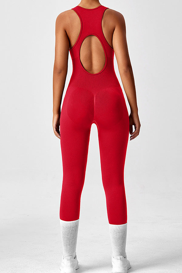 Sports Yoga Tight Hollow Jumpsuit