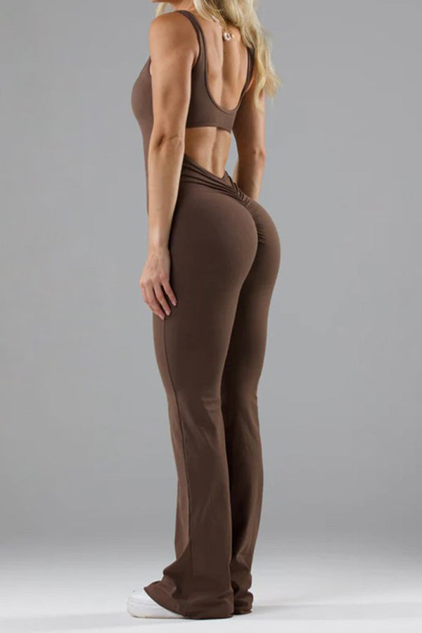 Sports Yoga Hollow Seamless Slim Fit Jumpsuit