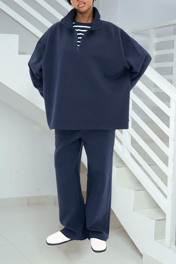 Cozy Half Zip Sweatshirt & Pants Set