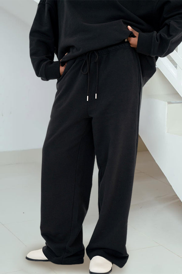 Casual Round Neck Sweatshirt & Pants Set