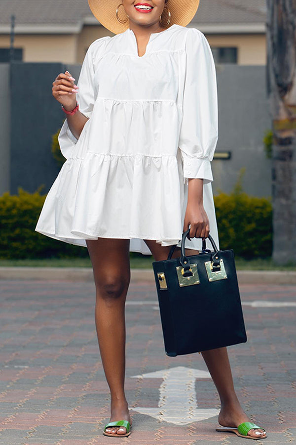 Chic Layered Ruffle Mini Dress