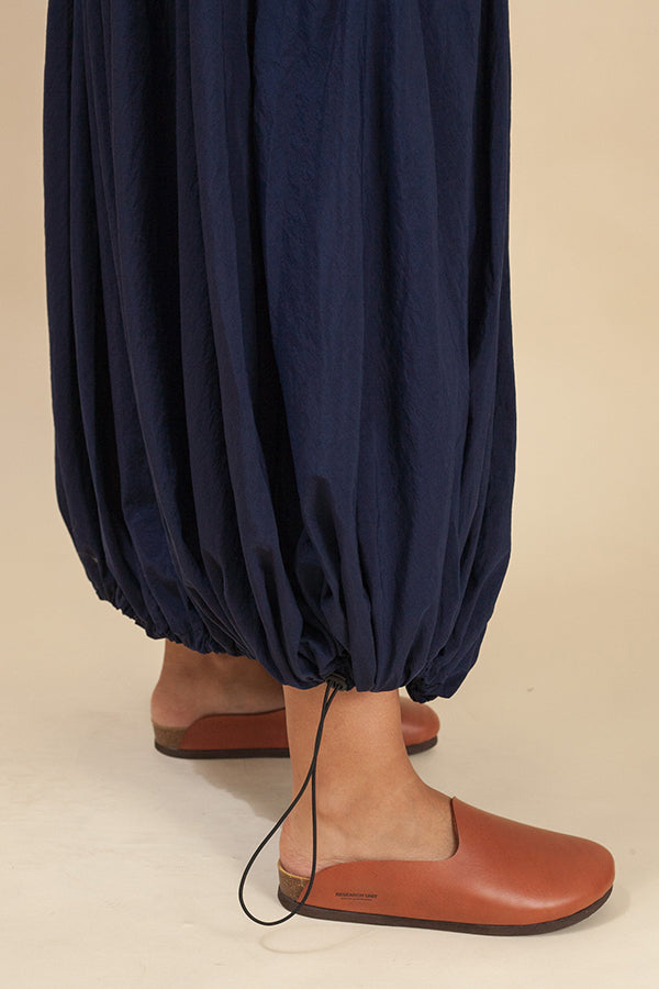 Stylish Balloon Hem Slant Pocket Long Skirt